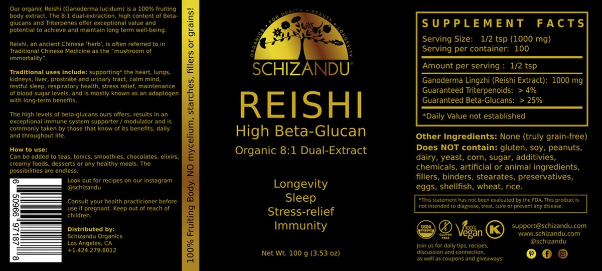 REISHI Mushroom Extract 8:1, organic