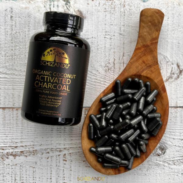 Activated Charcoal Capsules from Coconut, Organic, Gelatin-Free, 100% Pure, 210 count