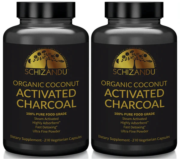 Activated Charcoal Capsules from Coconut, Organic, Gelatin-Free, 100% Pure, 210 count